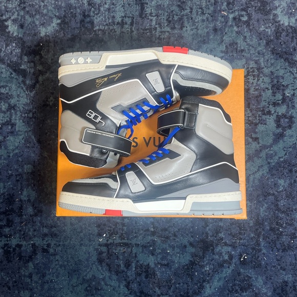 Louis Vuitton LV Trainer Sneaker Boot High Black  Sz UK 9.5 New With Box RARE - Picture 3 of 8